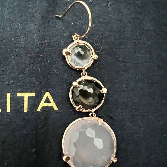 Ippolita 18K Rose Gold Lollitini 3-Stone Drop Earrings - Picture 3 of 5